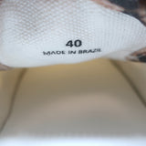 RE/DONE 70s Low Top Skate Sneakers Faded Leopard Print Canvas Size 40 NEW