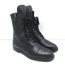 Manolo Blahnik Combat Boots Lugata Black Grained Leather Size 37.5