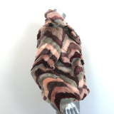 Anthropologie Hutch Chevron Faux Fur Jacket Size Small Short Coat NEW