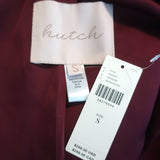 Anthropologie Hutch Chevron Faux Fur Jacket Size Small Short Coat NEW