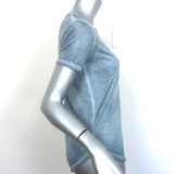 Zadig & Voltaire Time Burn Overdyed T-Shirt Blue Size Extra Small V-Neck Top NEW