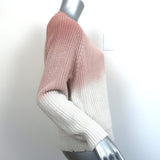 Zadig & Voltaire Sweater Kary Cow Pink/Cream Ombre Ribbed Knit Size Small