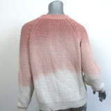 Zadig & Voltaire Sweater Kary Cow Pink/Cream Ombre Ribbed Knit Size Small