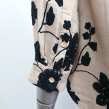 Anthropologie Isabella Sinclair Embroidered Top Beige Size Extra Small NEW