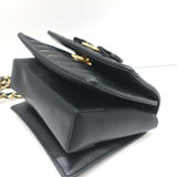 Salvatore Ferragamo Ginny Mini Crossbody Bag Black Chain-Trim Leather