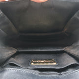 Salvatore Ferragamo Ginny Mini Crossbody Bag Black Chain-Trim Leather