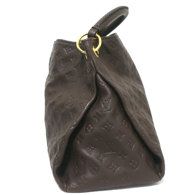 LOUIS VUITTON Artsy MM Empreinte Leather Shoulder Bag Black