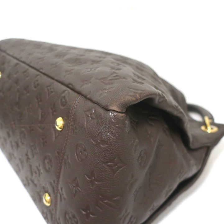 Louis Vuitton Artsy MM Hobo Dark Brown Monogram Empreinte Leather Shoulder Bag