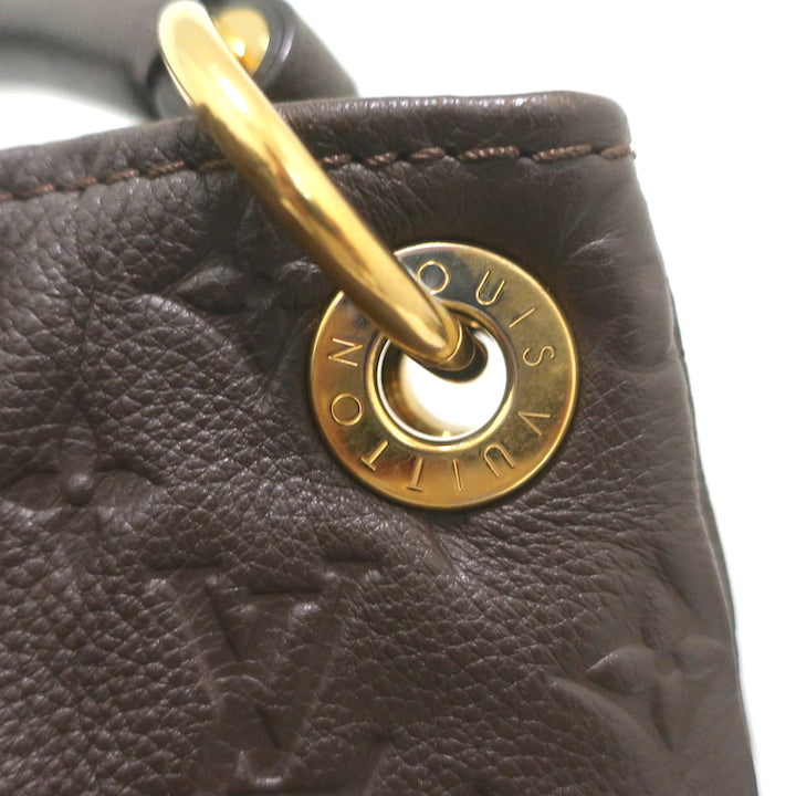 Louis Vuitton Artsy MM Hobo Dark Brown Monogram Empreinte Leather Shoulder Bag