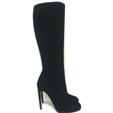 Gucci Knee High Boots Black Suede Size 39 High Heel