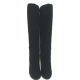 Gucci Knee High Boots Black Suede Size 39 High Heel