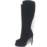 Gucci Knee High Boots Black Suede Size 39 High Heel