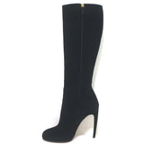 Gucci Knee High Boots Black Suede Size 39 High Heel