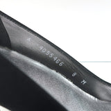 Stuart Weitzman Gigiritz Ruffle Pumps Black Satin Size 8 Open Toe Heels