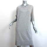 Michael Kors Cashmere Sweater Dress with Cowl Marble Gray Size Medium