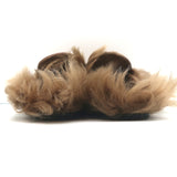 Gucci Princetown GG Canvas & Lamb Fur Mules Ruggine Rust/Natural Size 38
