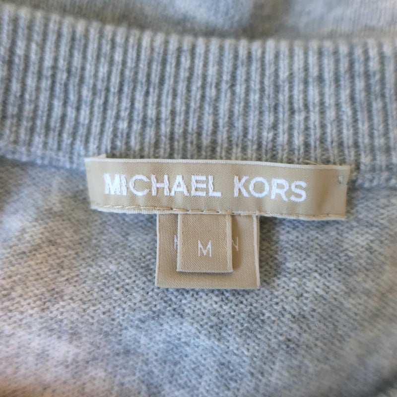 Michael Kors Cashmere Sweater Dress with Cowl Marble Gray Size Medium