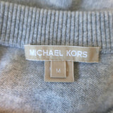 Michael Kors Cashmere Sweater Dress with Cowl Marble Gray Size Medium
