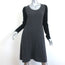White + Warren Cashmere Colorblock Sweater Dress Black/Gray Size Medium