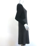 White + Warren Cashmere Colorblock Sweater Dress Black/Gray Size Medium