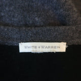 White + Warren Cashmere Colorblock Sweater Dress Black/Gray Size Medium