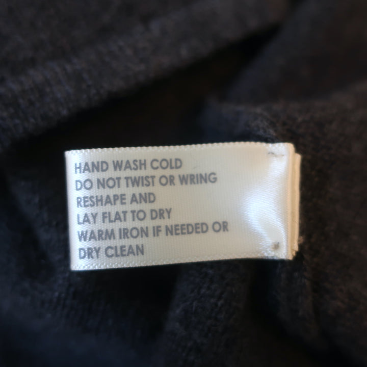 White + Warren Cashmere Colorblock Sweater Dress Black/Gray Size Medium