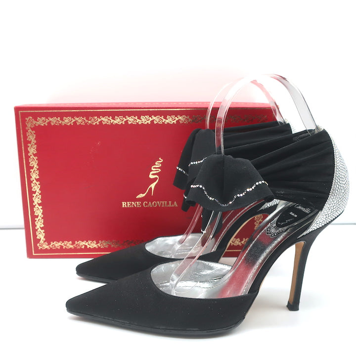 Rene Caovilla Crystal-Embellished Ankle Tie d&