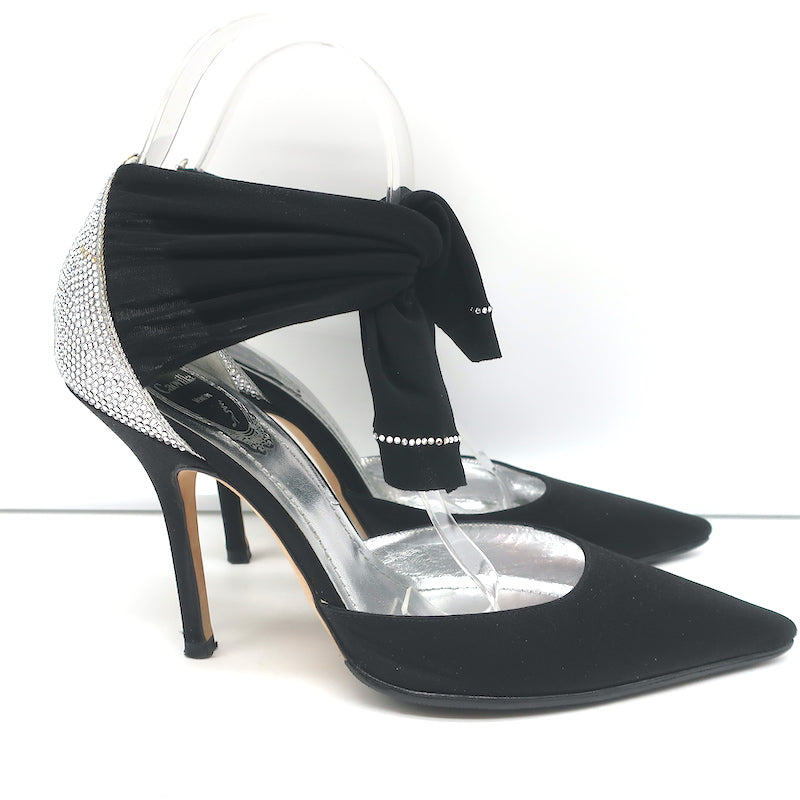 Rene Caovilla Crystal-Embellished Ankle Tie d&