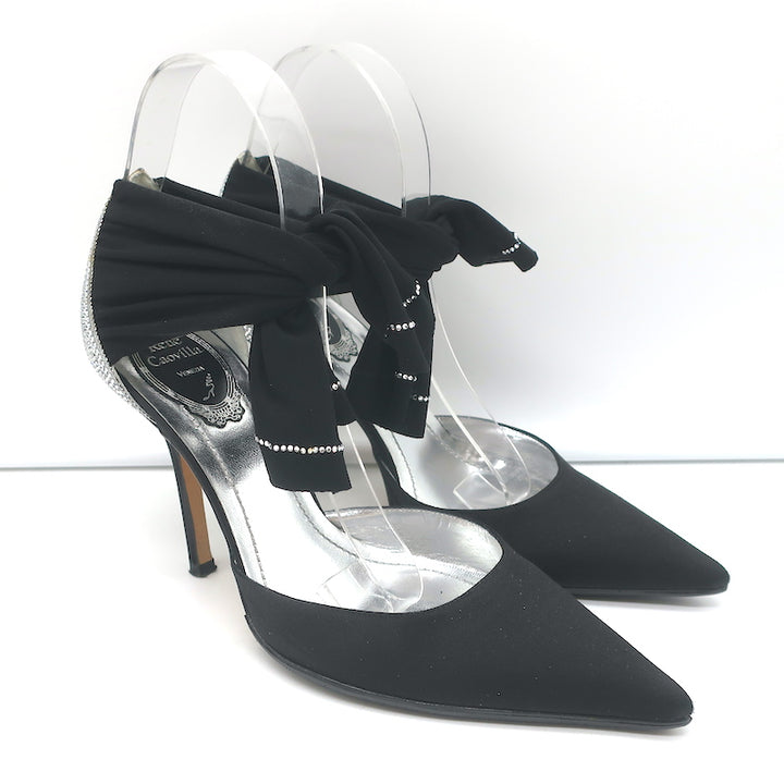 Rene Caovilla Crystal-Embellished Ankle Tie d&