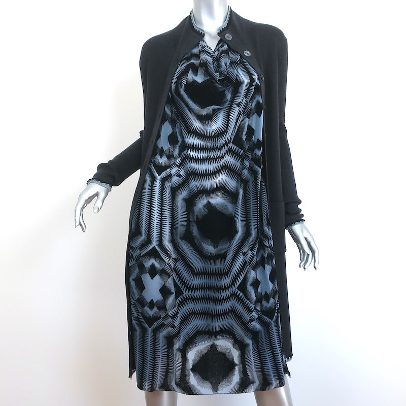 Jean Paul Gaultier Maille Femme Draped Cardigan Dress Charcoal Knit Si Celebrity Owned Jean Paul Gaultier Maille Femme Draped Cardigan Dress Charcoal Knit Si Celebrity Owned