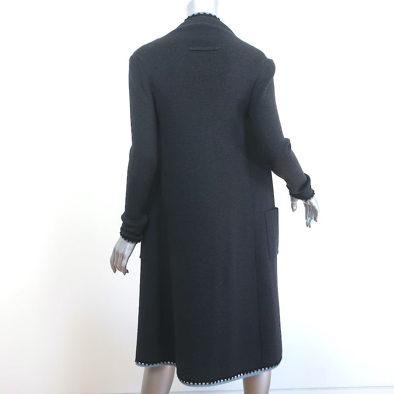 Jean Paul Gaultier Maille Femme Draped Cardigan Dress Charcoal Knit Size Medium