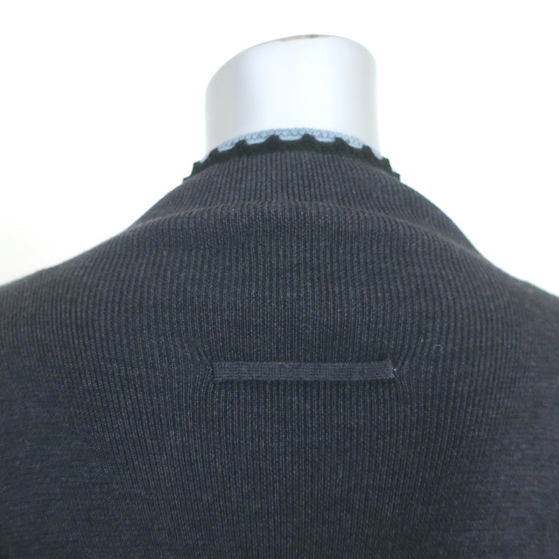 Jean Paul Gaultier Maille Femme Draped Cardigan Dress Charcoal Knit Size Medium