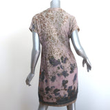 Etro Sweater Dress Purple/Gray Printed Knit Size 44 Short Sleeve Button Front