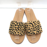 Loeffler Randall Slide Sandals Sibi Cheetah Print Calf Hair Size 9