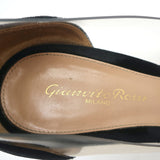 Gianvito Rossi Plexi Velvet and PVC Pumps Black Size 37.5 Pointed Toe Heels