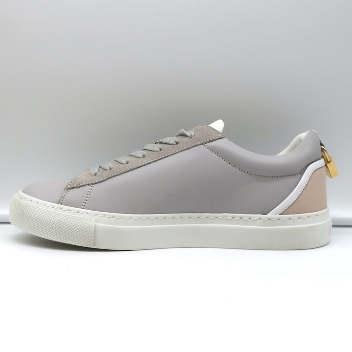 Buscemi Tennis Lock Low Top Sneakers Gray Leather &amp; Suede Size 38.5
