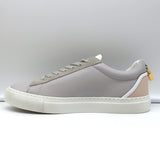 Buscemi Tennis Lock Low Top Sneakers Gray Leather & Suede Size 38.5