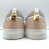 Buscemi Tennis Lock Low Top Sneakers Gray Leather & Suede Size 38.5