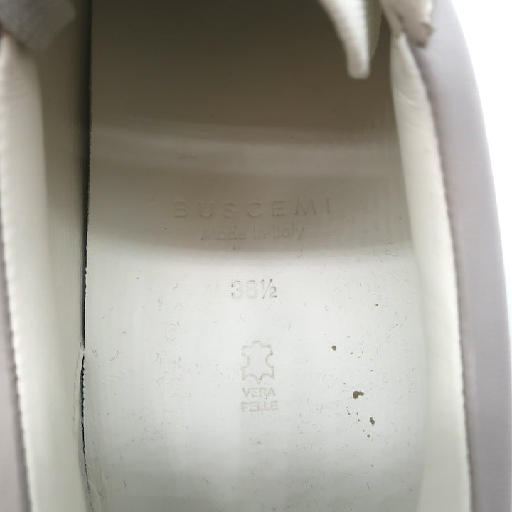 Buscemi Tennis Lock Low Top Sneakers Gray Leather &amp; Suede Size 38.5