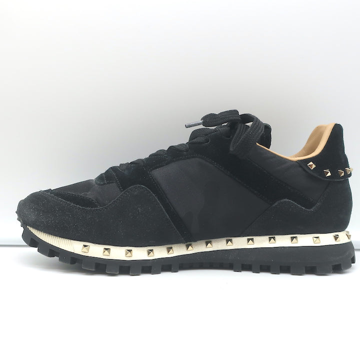 Valentino Soul Rockstud Sneakers Black Camo &amp; Suede Size 39