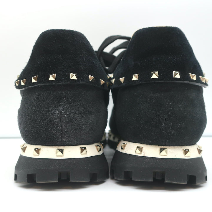 Valentino Soul Rockstud Sneakers Black Camo &amp; Suede Size 39