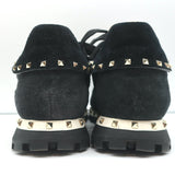 Valentino Soul Rockstud Sneakers Black Camo & Suede Size 39