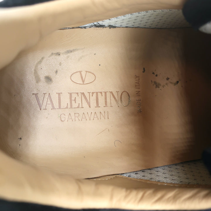 Valentino Soul Rockstud Sneakers Black Camo &amp; Suede Size 39