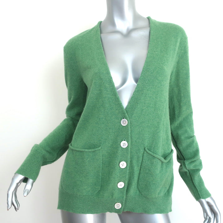 Inhabit Cashmere V-Neck Cardigan Green Size Petite