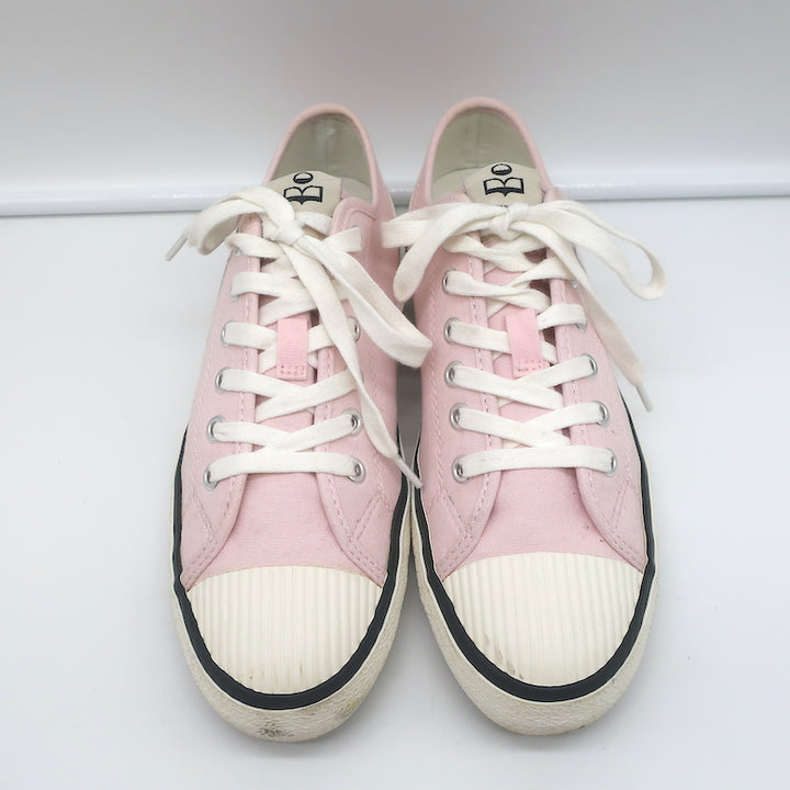 Isabel Marant Binkoo Low Top Sneakers Pink Canvas Size 8 Womens