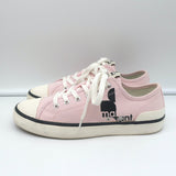 Isabel Marant Binkoo Low Top Sneakers Pink Canvas Size 8 Womens