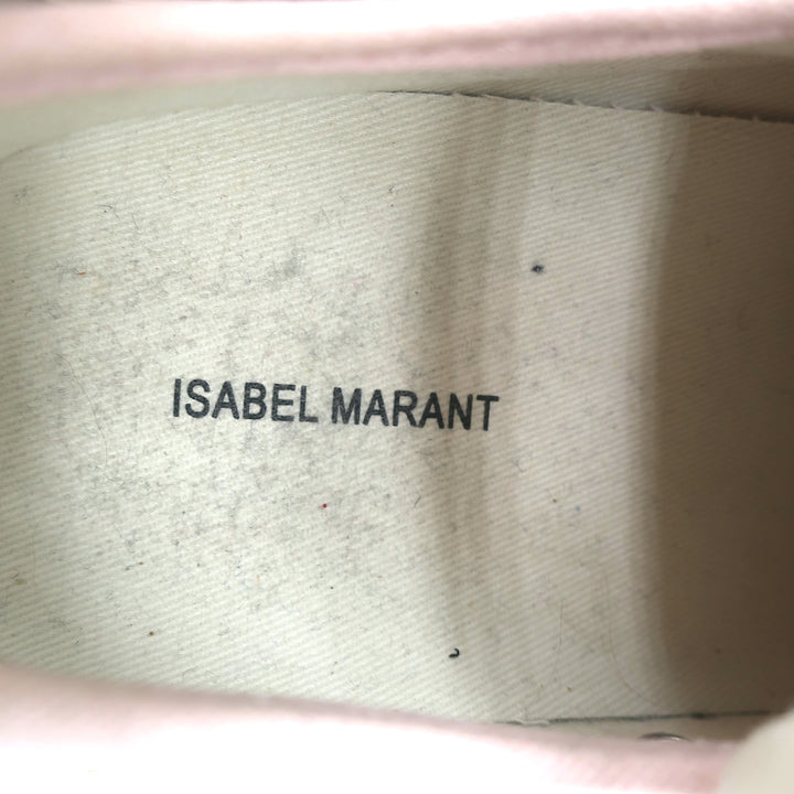 Isabel Marant Binkoo Low Top Sneakers Pink Canvas Size 8 Womens