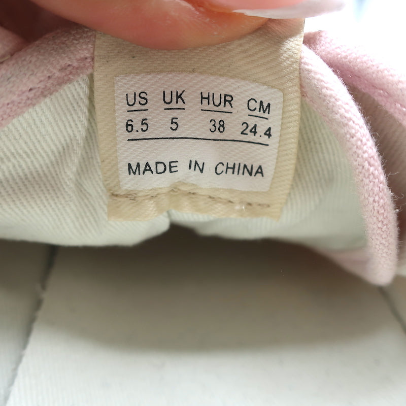 Isabel Marant Binkoo Low Top Sneakers Pink Canvas Size 8 Womens