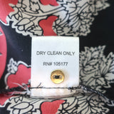 Ulla Johnson Blouse Bea Black/Red Indian Floral Print Silk Size 6 Tie-Neck Top