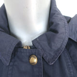 Burberry Brit Hooded Utility Jacket Navy Cotton Size Medium